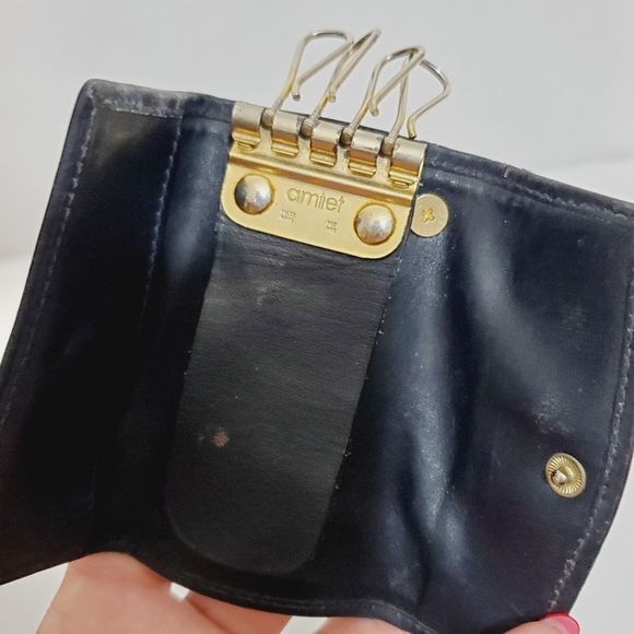 GUCCI auth GG monogram VTG key case hook blue - Picture 4 of 14